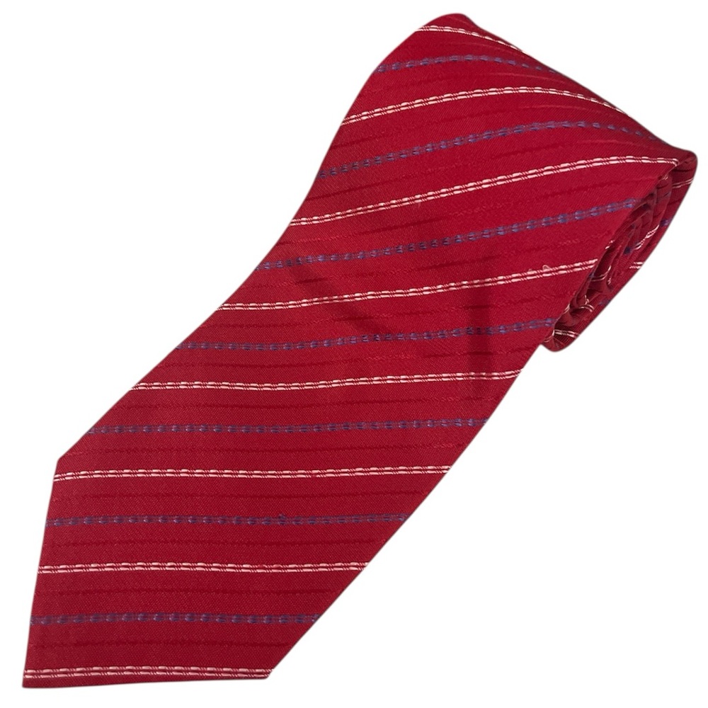 VOGA Red Striped Silk Men's Tie